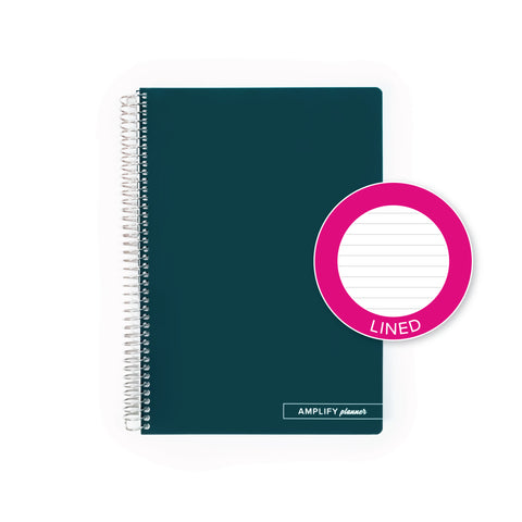 Montana Sapphire Spiral Notebook - Amplify Planner, with classic lined pages for neat note-taking. The perfect Spiral Notebook for students and professionals alike.