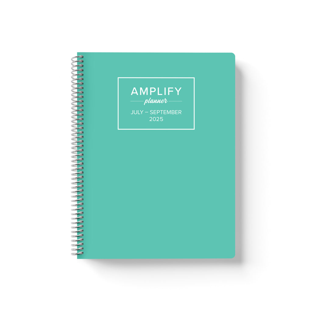 mermaid splash q3 2025 quarterly daily amplify planner on white background