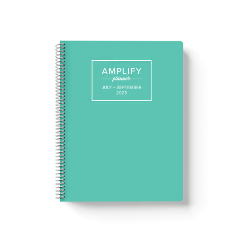 mermaid splash q3 2025 quarterly daily amplify planner on white background