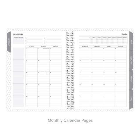 Focus Teal Yearly Planner January-December 2024