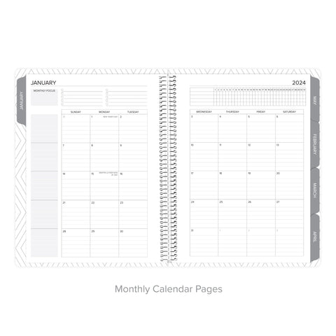 Joyful Yellow Yearly Planner January-December 2024
