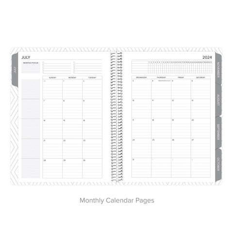 Paint Stroke Yearly Planner | July 2024-June 2025
