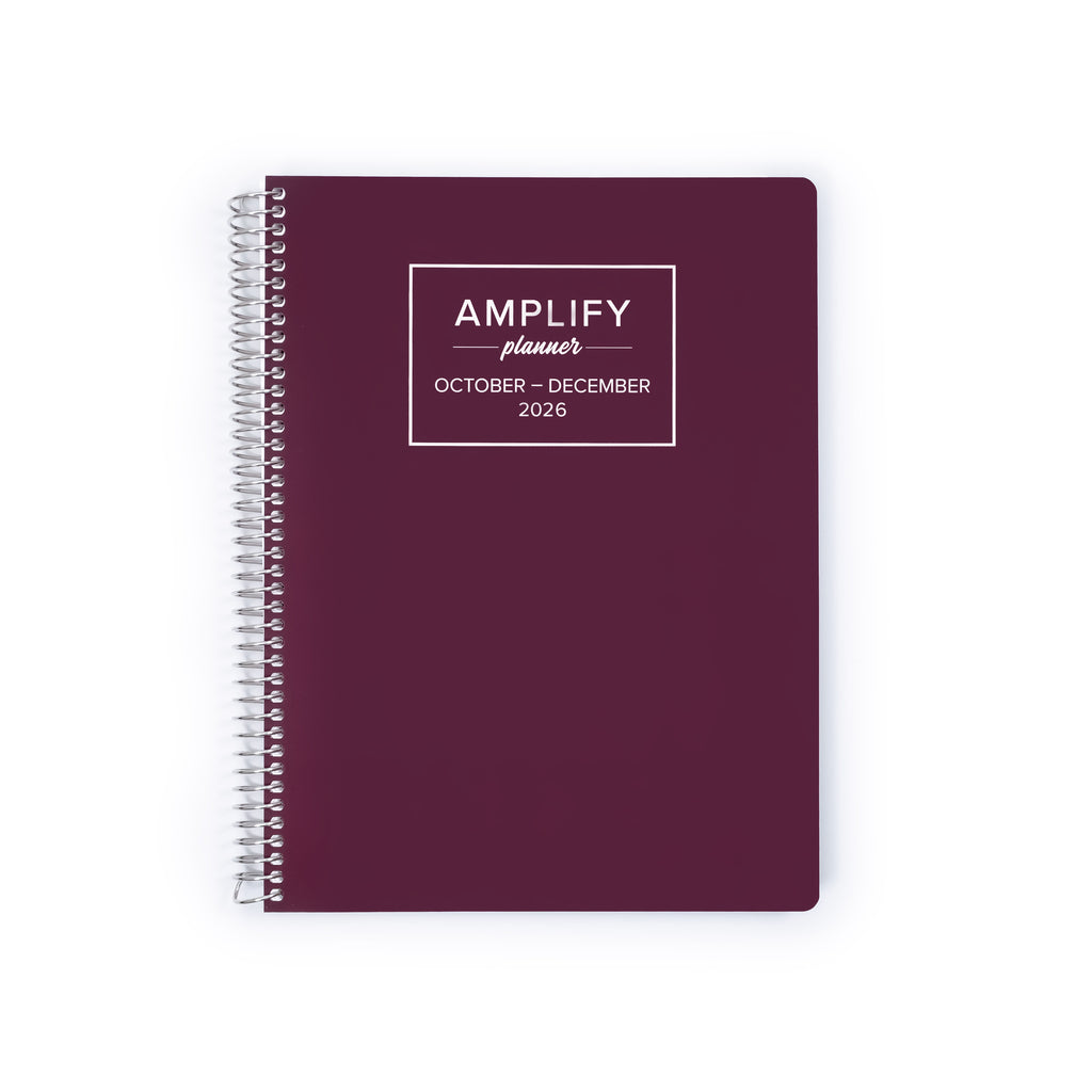 Daily Planner - October-December 2026 - Amplify Planner cover featuring a vibrant Berry design, perfect for organizing your schedule.