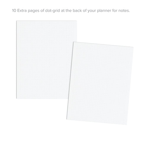 10 extra dot-grid pages for notes in the back of the Daily Printable Planner for October-December 2026.