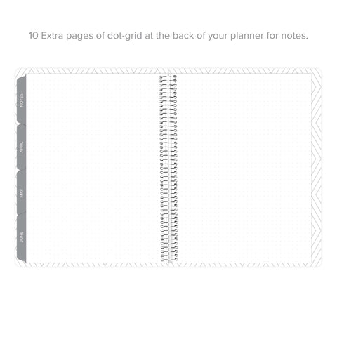10 extra dot grid notes pages at the back of weekly july 2025-june 2026 july start Amplify Planner for additional planning and notes