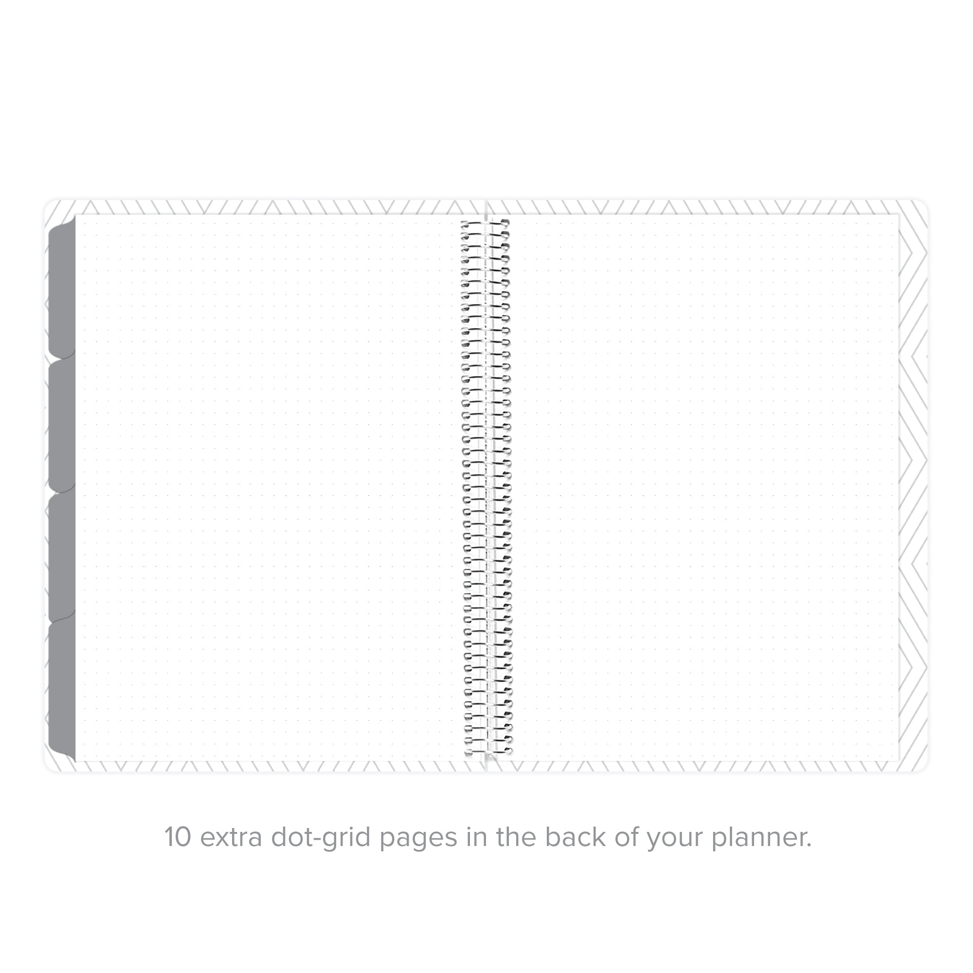10 extra dot grid notes pages at the back of undated daily Amplify Planner for additional planning and notes