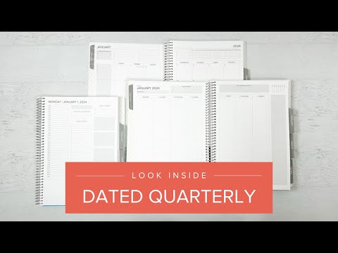 flip through video of the daily Amplify Planner Q1 2025 daily planner 