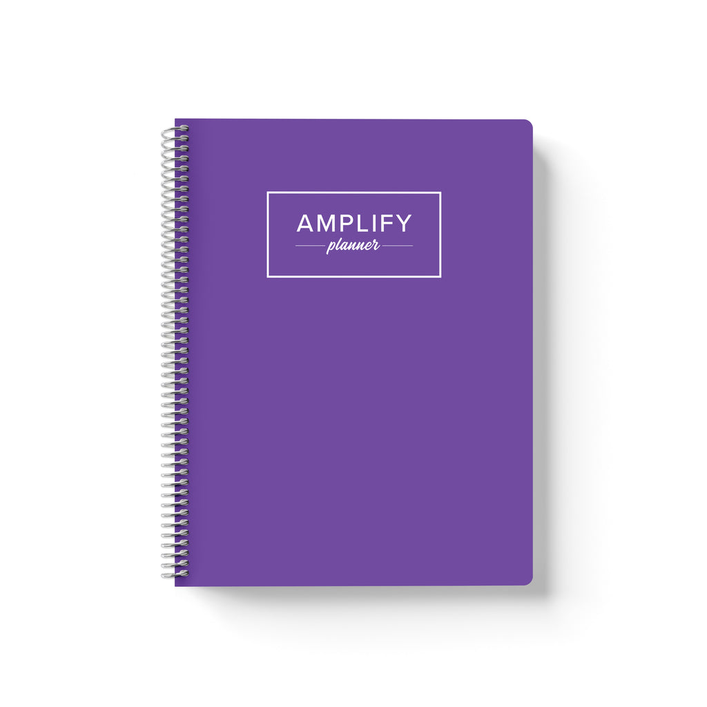 purple perspective weekly Amplify Planner july 2025-june 2026 Weekly Planner on a white background.