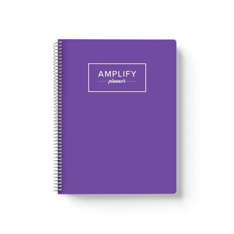 purple perspective weekly Amplify Planner july 2025-june 2026 Weekly Planner on a white background.