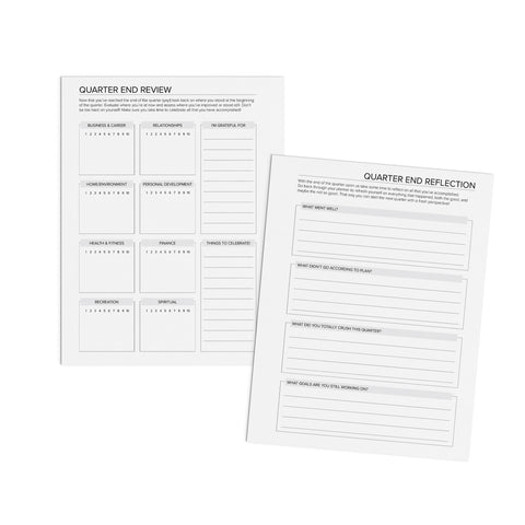 Amplify Planer Printable 2026 Quarterly Review Pages