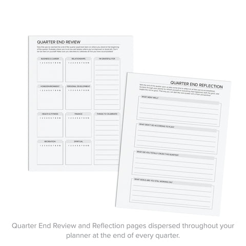 Amplify Planner 2025 Weekly printable Planner quarter end review pages