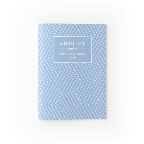 2026 Amplify Planner pocket calendar in the color soft focus blue