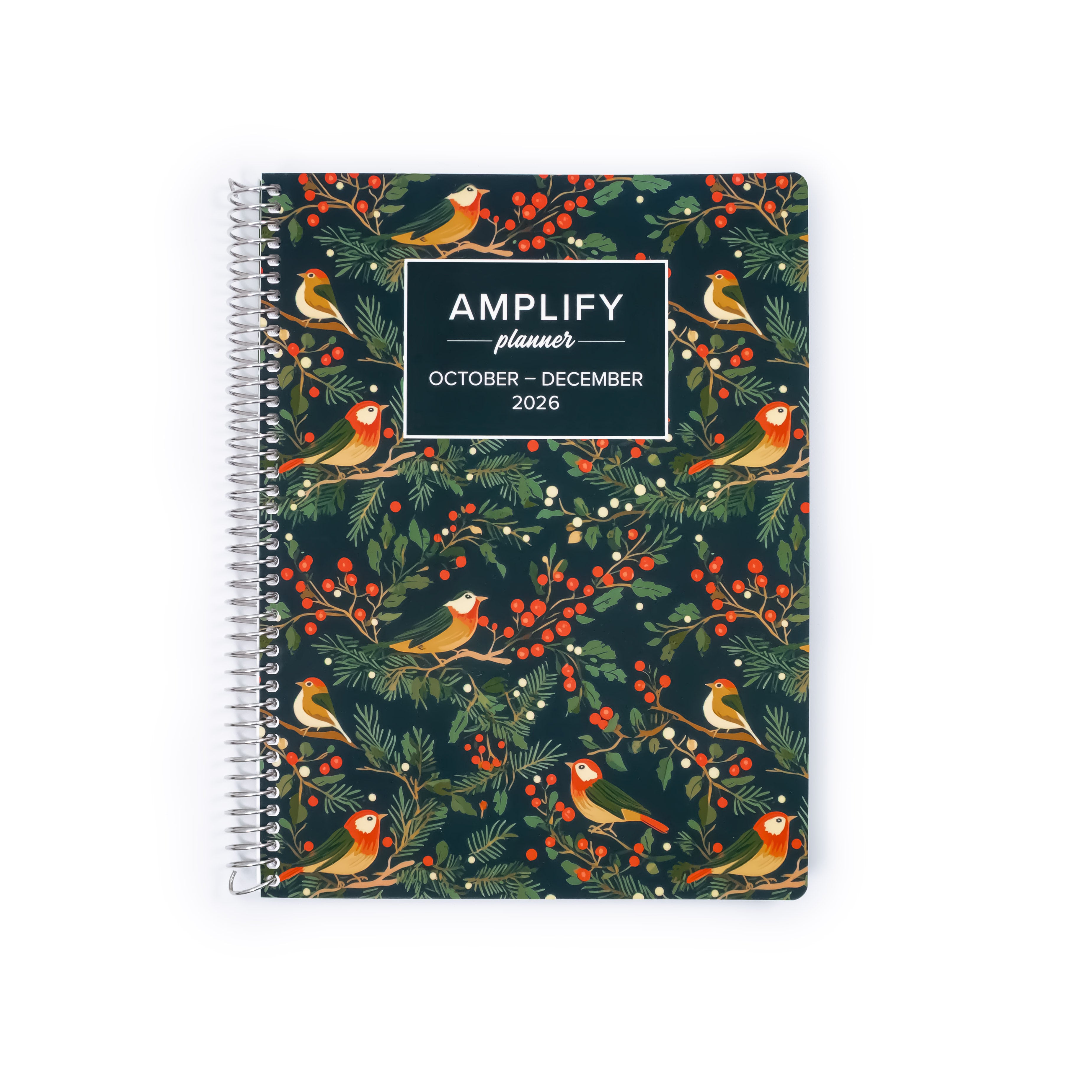 Daily Planner - October-December 2026 - Amplify Planner cover featuring a vibrant Songbird design, perfect for organizing your schedule.