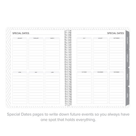 Dream Grey Yearly Planner January-December 2024