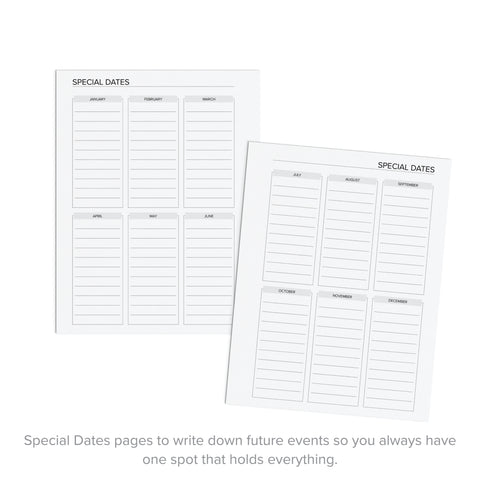 Amplify Planner 2025 Weekly printable Planner special dates pages