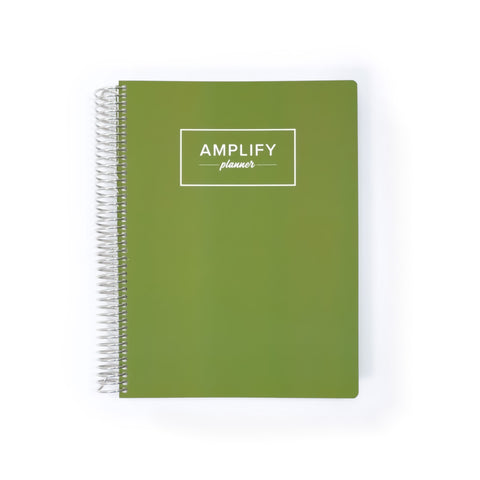 Weekly amplify planner for 2026 in the color way Sage & Sprout
