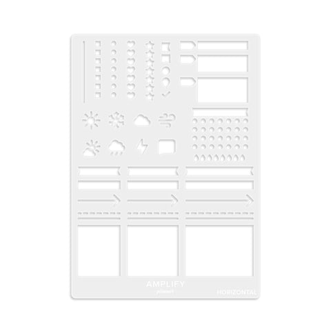 Amplify Planner Horizontal Weekly Stencil | Perfect for the Horizontal ...