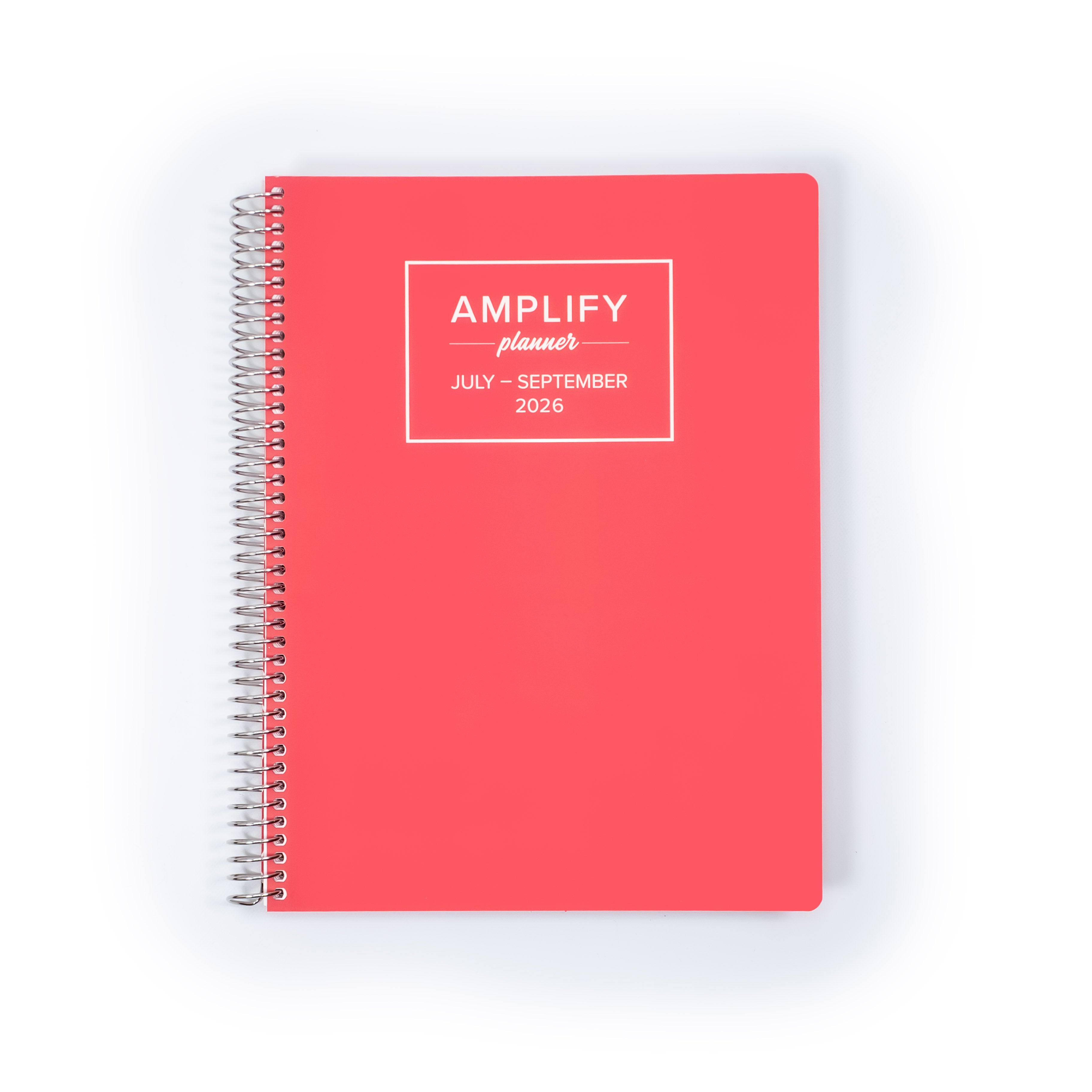 Daily Planner - July-September 2026 - Summer Sangria cover showcasing a vibrant coral design with the title and year prominently displayed.