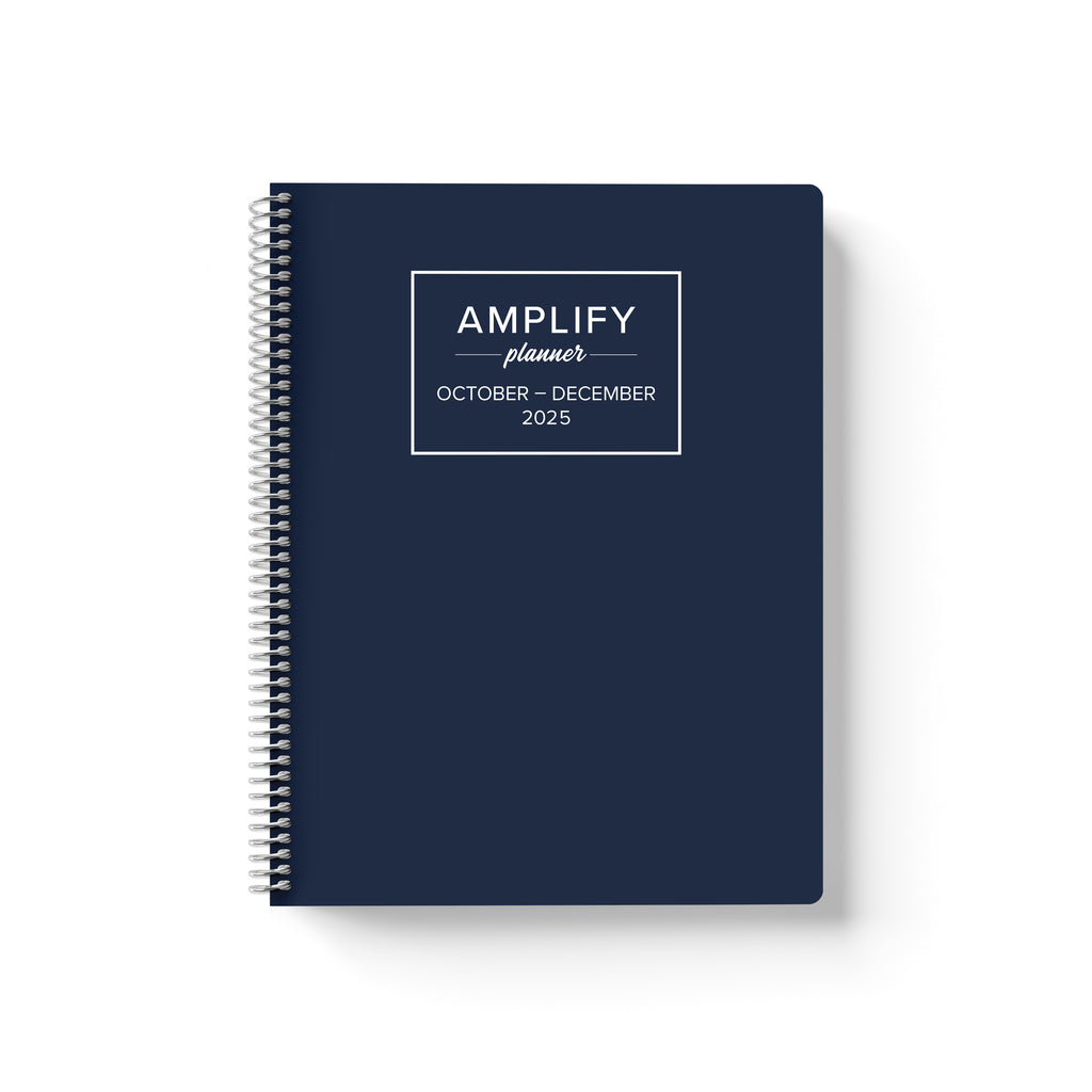 time well spent q4 2025 quarterly daily amplify planner on white background
