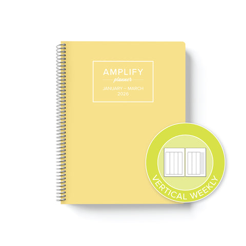 Daily Planner - January-March 2026 with Vertical Weekly layout sticker, indicating layout options for users.