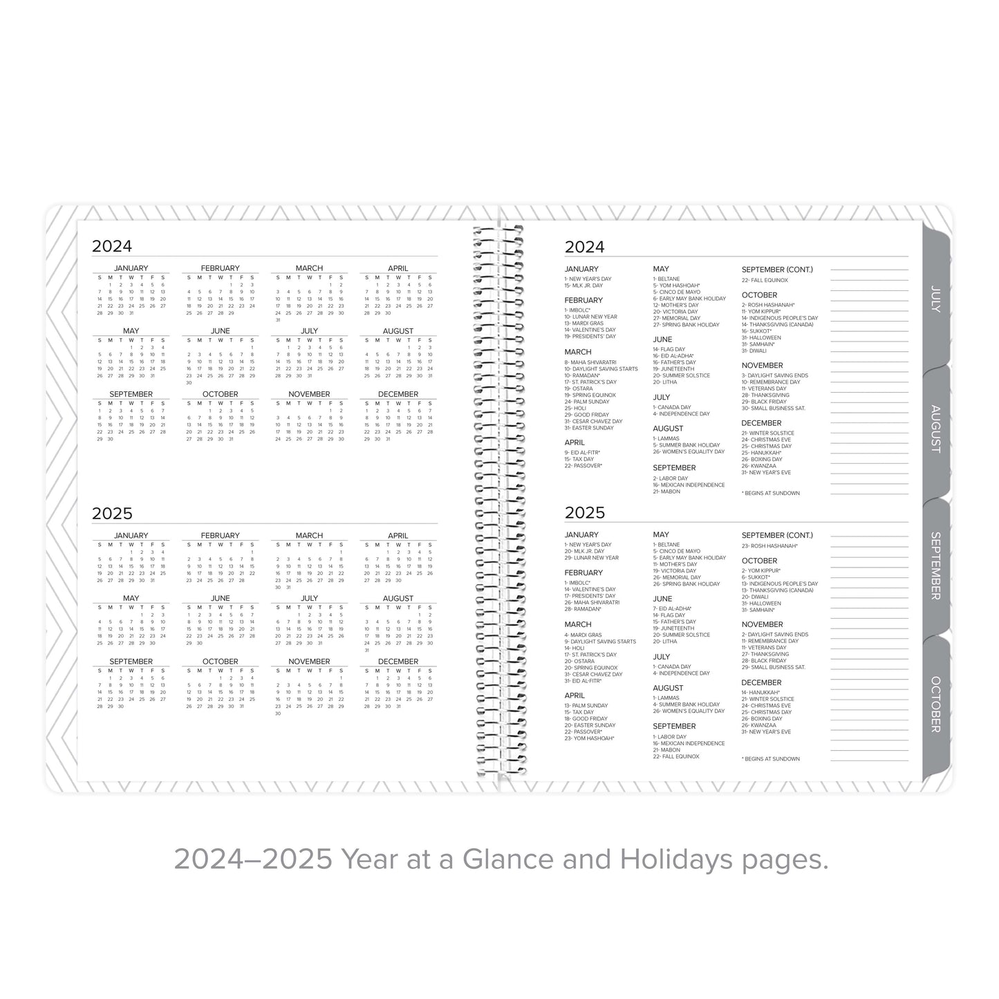 Creative Black Yearly Planner | July 2024-June 2025