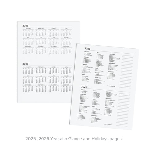 Amplify Planner 2025 Weekly printable 2025-2026 year at a glance and holidays pages
