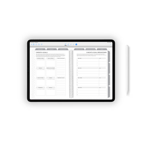Daily Undated Digital Planner - Teal
