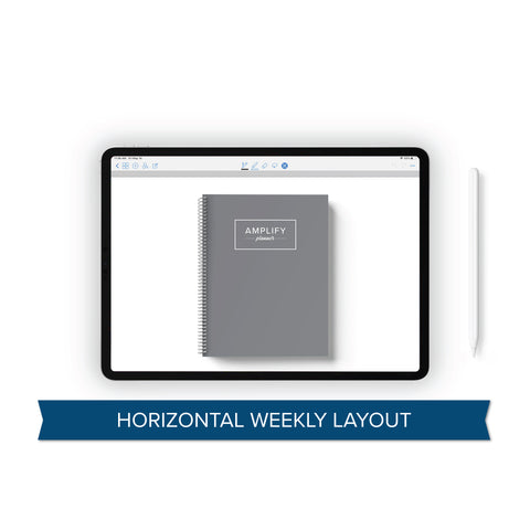 Daily Undated Digital Planner - Charcoal