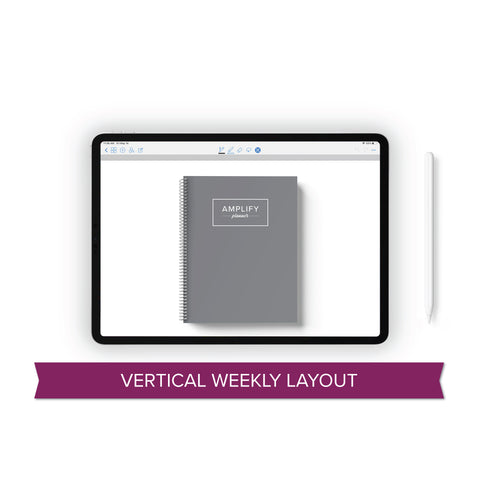 Daily Undated Digital Planner - Charcoal