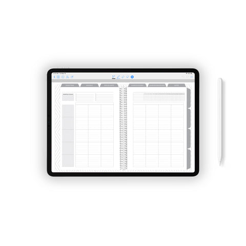 Daily Undated Digital Planner - Teal