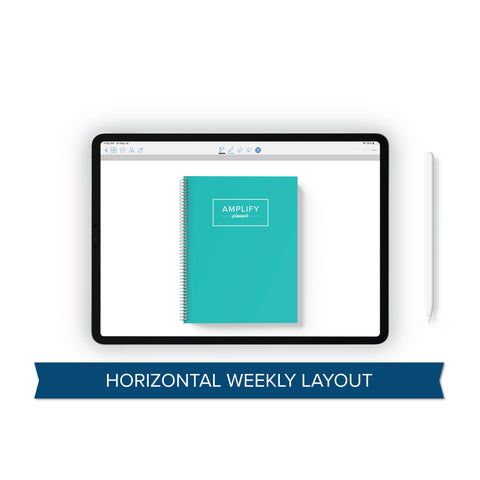 Daily Undated Digital Planner - Teal