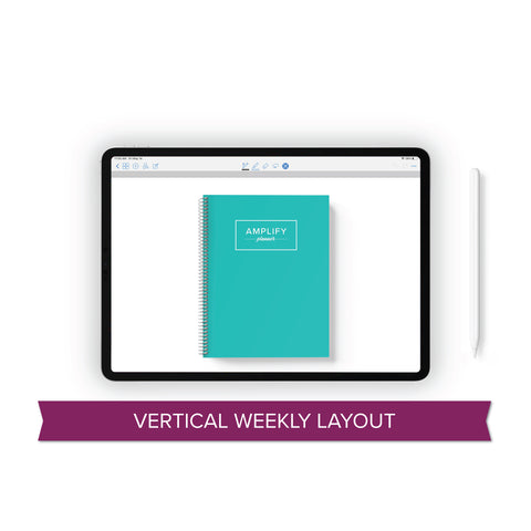 Daily Undated Digital Planner - Teal