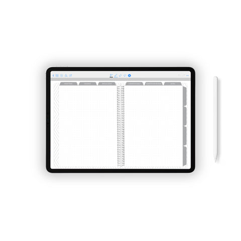 Daily Undated Digital Planner - Teal