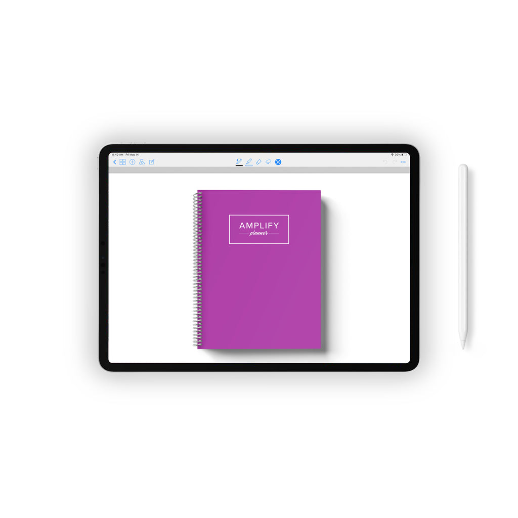 undated digital amplify planner violet