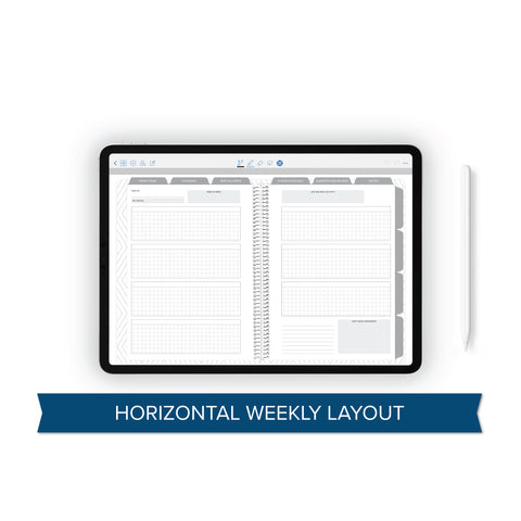 Daily Undated Digital Planner - Teal