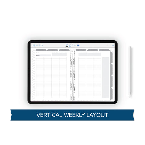 Daily Undated Digital Planner - Charcoal