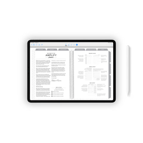 Daily Undated Digital Planner - Teal